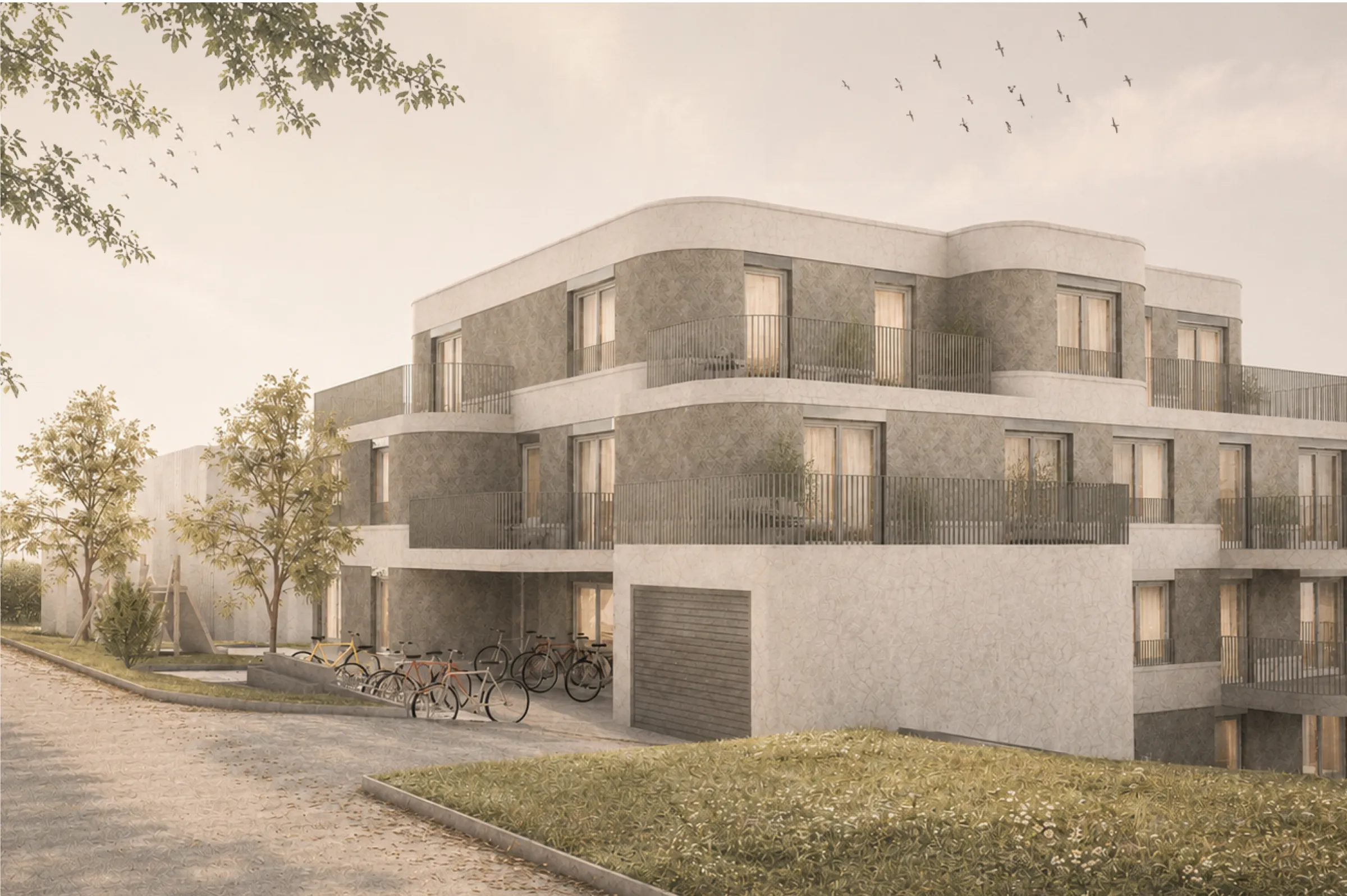 Axonometric view of Rebstrasse 23